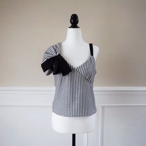 Club Monaco embellished strap top with bow